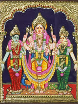 Tanjore Painting Murugan Valli Deivanai - 12X10 Wl1853