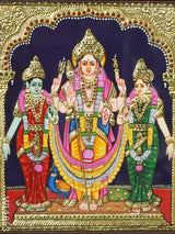 Tanjore Painting Murugan Valli Deivanai - 12X10 Wl1853