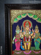 Tanjore Painting Murugan Valli Deivanai - 24X18 Inches Wl0471