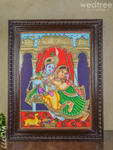 Tanjore Painting Jhoola Radha Krishna - 24X18 Inch Wl3777