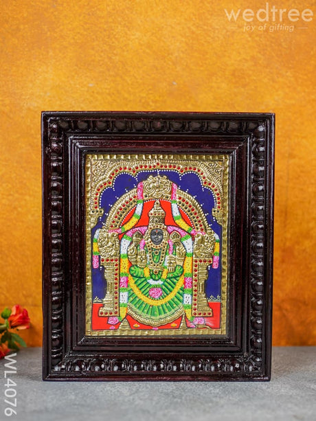 Tanjore Painting - Padmavathi Thayar 10 X 8 Inch Flat [Gold Foil] Wl4076