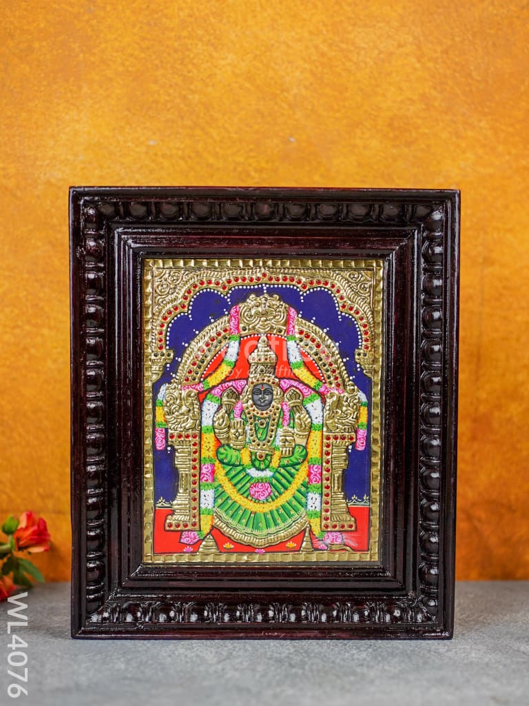 Tanjore Painting - Padmavathi Thayar 10 X 8 Inch Flat [Gold Foil] Wl4076