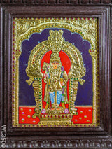 Tanjore Painting Palani Murugan - Flat (Gold Foil) 10X8 Inch Wl3500 Painting