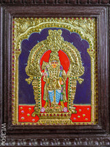 Tanjore Painting Palani Murugan - Flat (Gold Foil) 10X8 Inch Wl3500 Painting