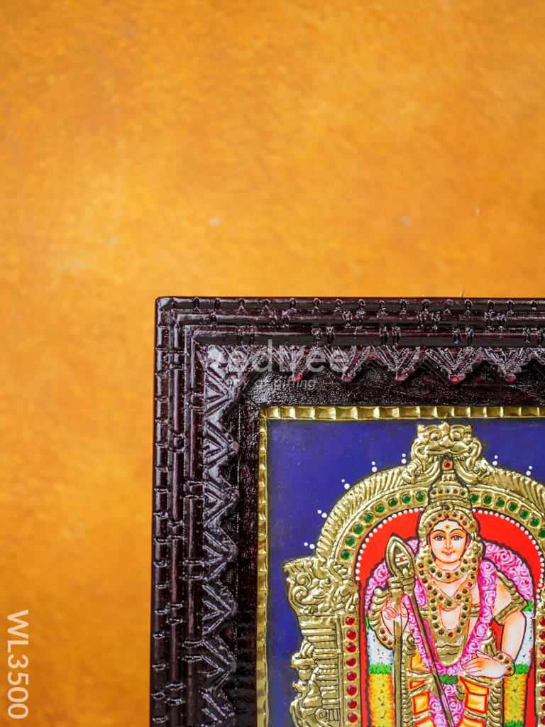 Tanjore Painting Palani Murugan - Flat (Gold Foil) 10X8 Inch Wl3500 Painting