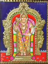 Tanjore Painting Palani Murugan - Flat (Gold Foil) 10X8 Inch Wl3500 Painting