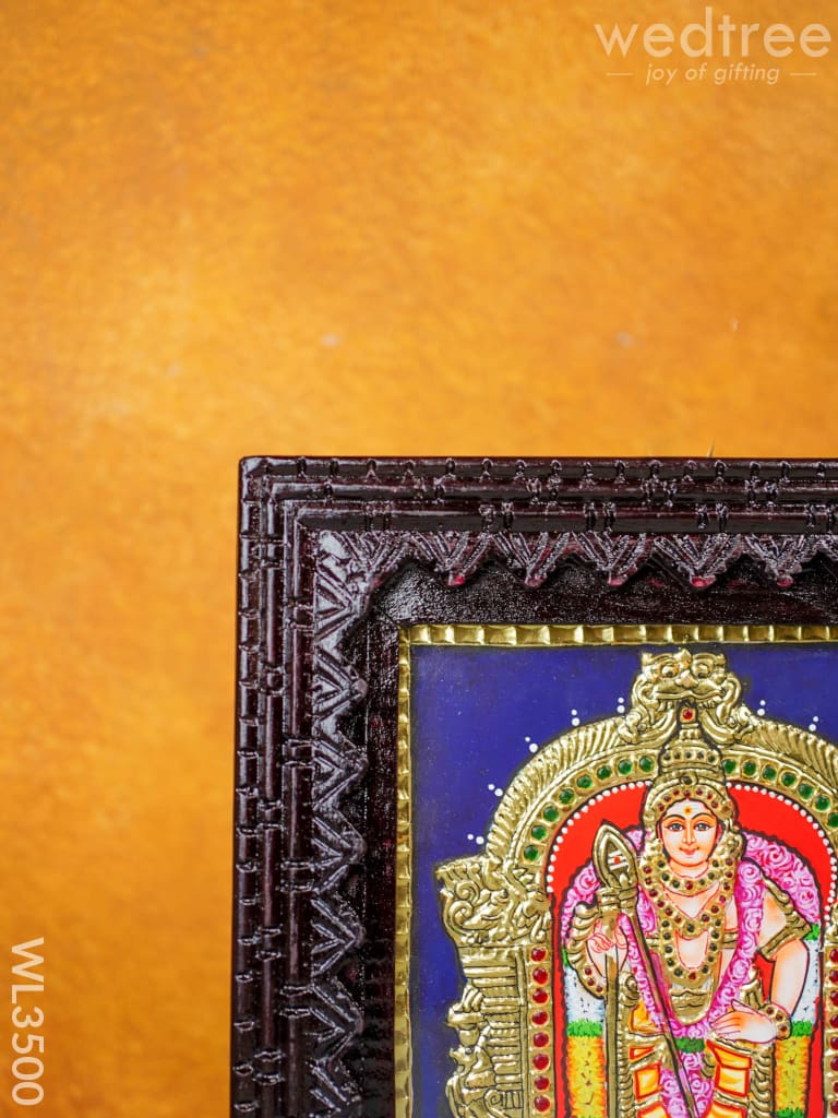 Tanjore Painting Palani Murugan - Flat (Gold Foil) 10X8 Inch Wl3500 Painting