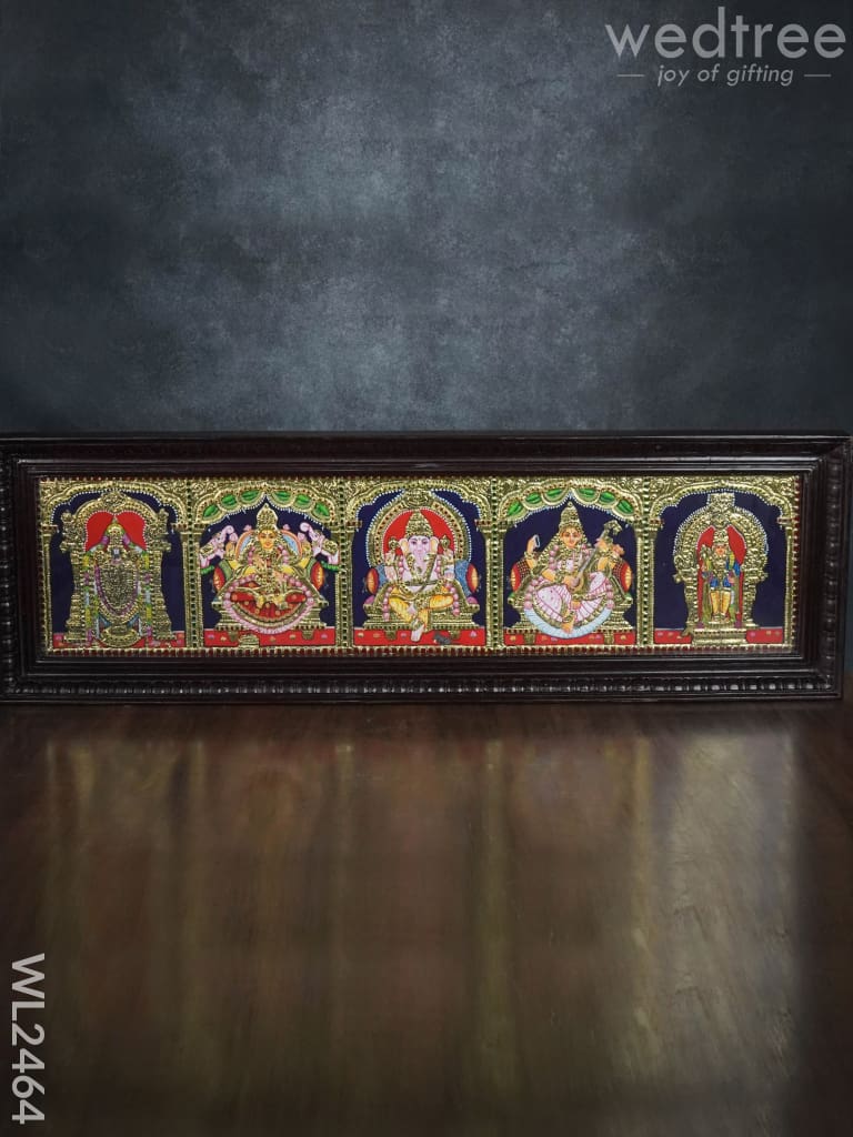 Tanjore Painting Panel (5 Deities) - Wl2464