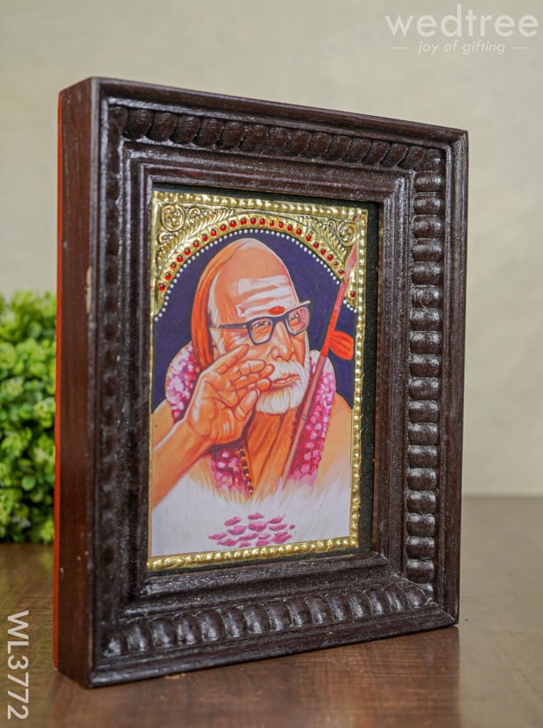 Tanjore Painting Periyava - 10X8 Inch Wl3772