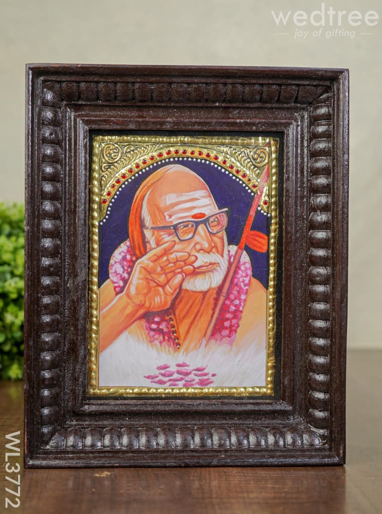 Tanjore Painting Periyava - 10X8 Inch Wl3772