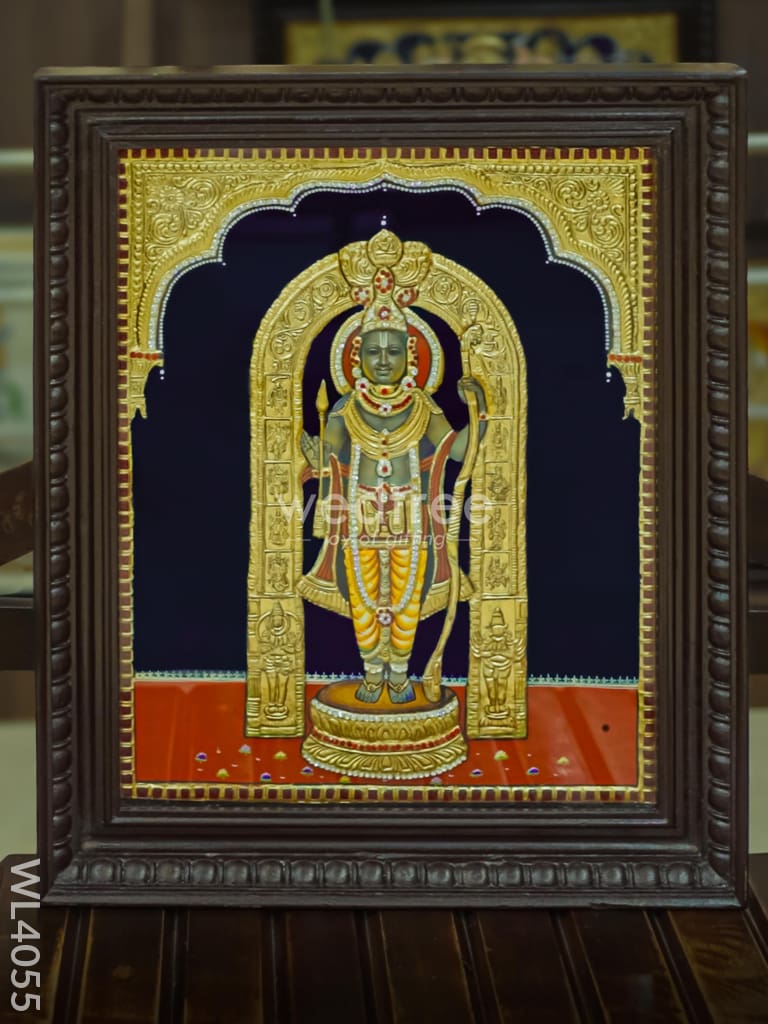 Tanjore Painting - Ram Lalla 20 X 16 Inch Semi Embossed Wl4055