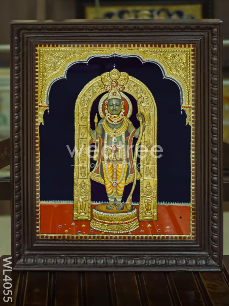 Tanjore Painting - Ram Lalla 20 X 16 Inch Semi Embossed Wl4055