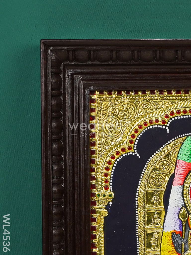 Tanjore Painting - Ram Lalla Flat (Gold Foil) 15 X 12 Inch Wl4536