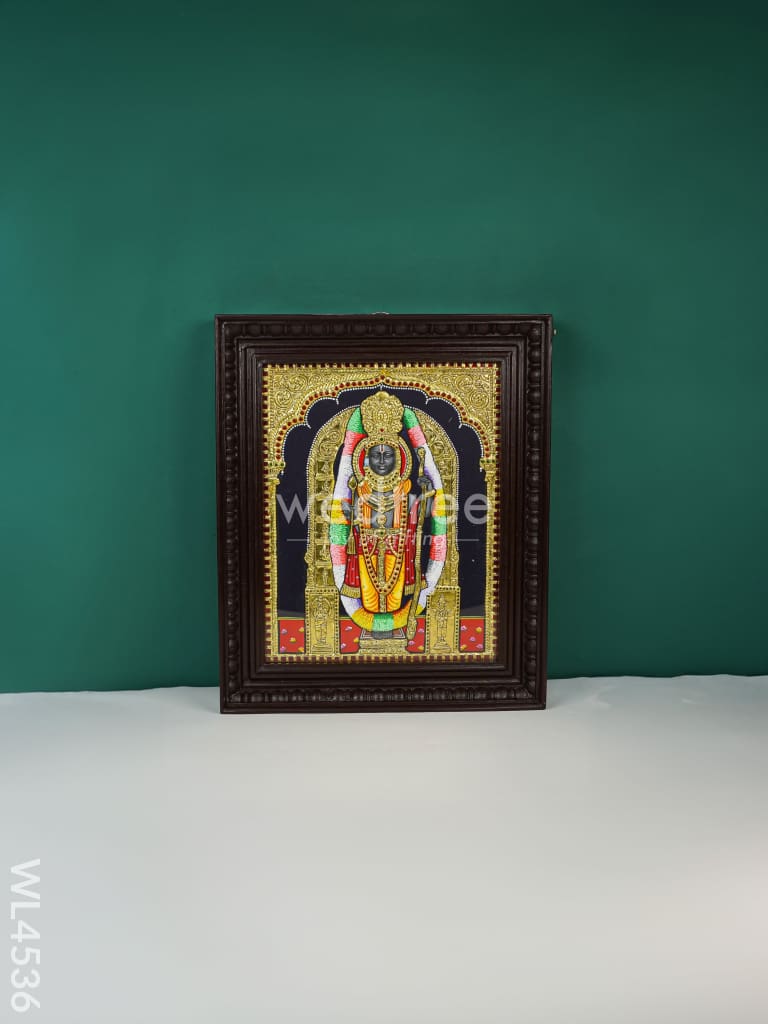 Tanjore Painting - Ram Lalla Flat (Gold Foil) 15 X 12 Inch Wl4536