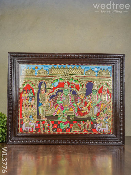 Tanjore Painting Ramar Pattabishekam - 24X18 Inch Wl3776