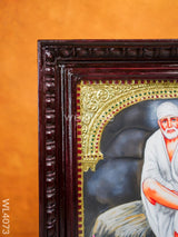 Tanjore Painting - Sai Baba 15 X 12 Inch Flat [Gold Foil] Wl4073