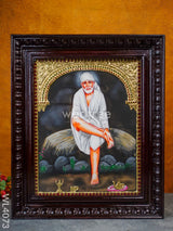 Tanjore Painting - Sai Baba 15 X 12 Inch Flat [Gold Foil] Wl4073