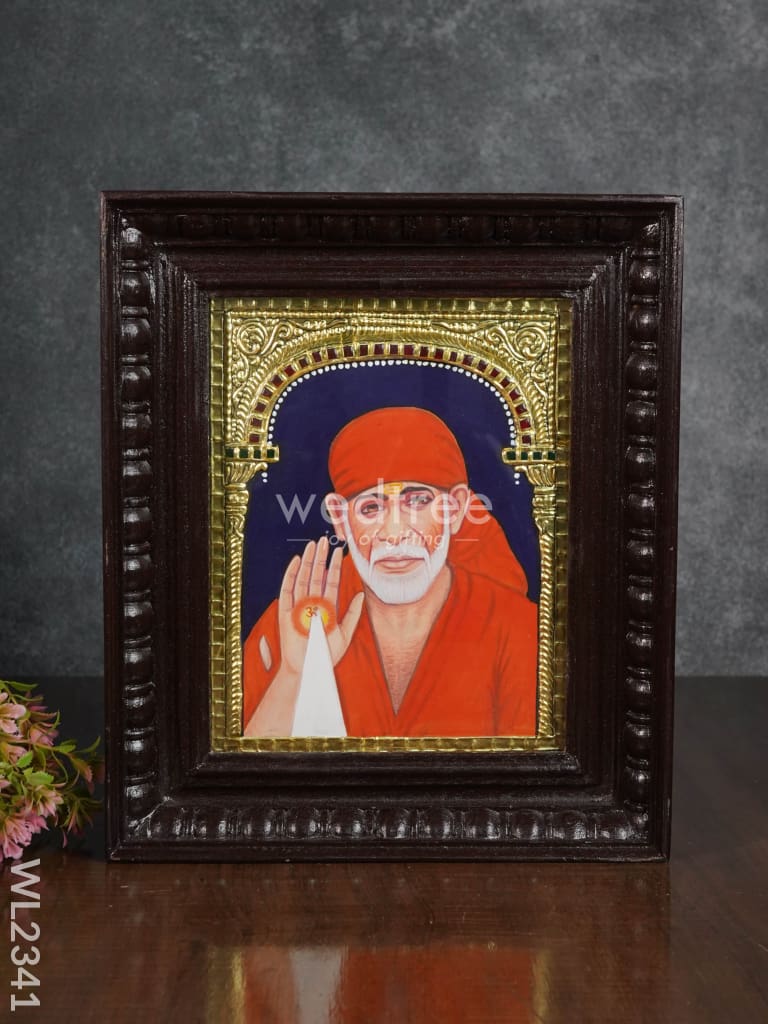 Tanjore Painting Sai Baba- 10 X 8 (Medium ) - Wl2341