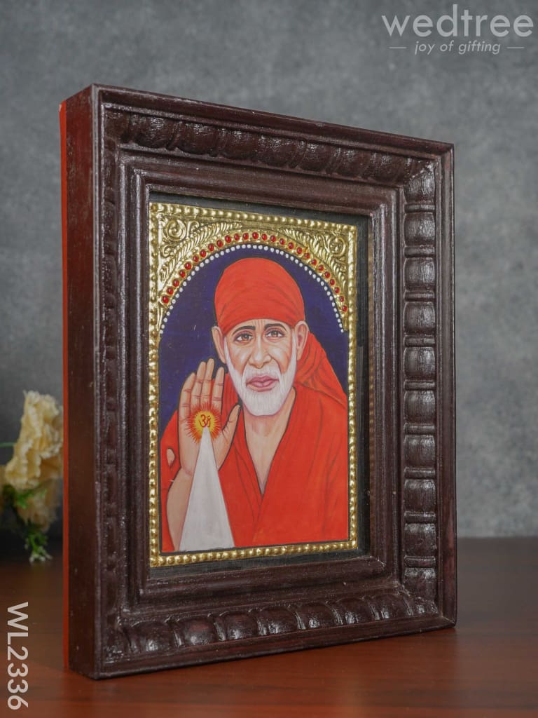 Tanjore Painting Sai Baba - 8 X 6 (Small ) Wl2336