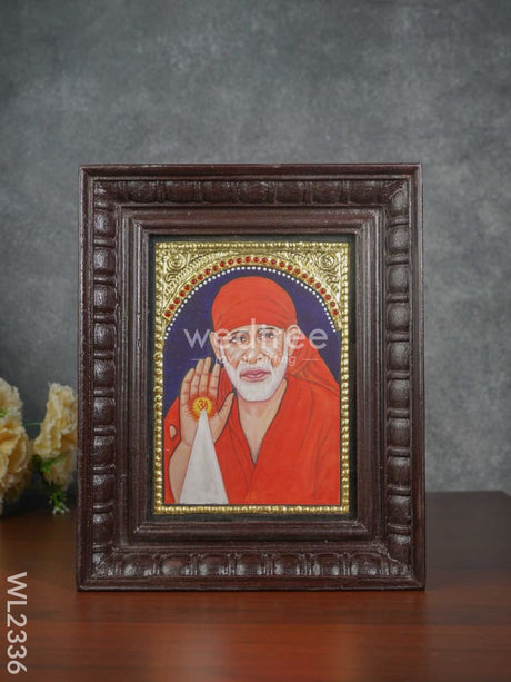 Tanjore Painting Sai Baba - 8 X 6 (Small ) Wl2336