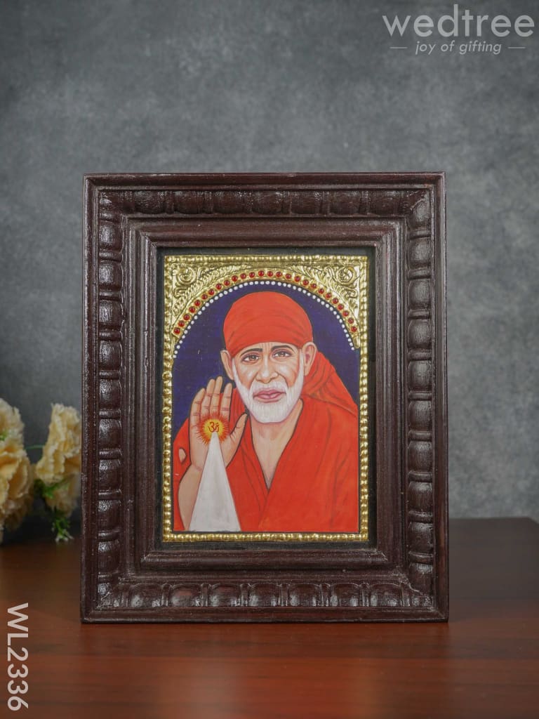 Tanjore Painting Sai Baba - 8 X 6 (Small ) Wl2336