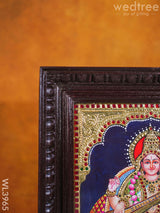 Tanjore Painting - Saraswathi 12 X 10 Inch Flat [Gold Foil] Wl3965