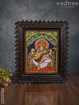 Tanjore Painting Saraswathi (Chettinad Frame):  10X8 Inch - Wl0337 Painting