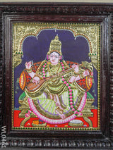 Tanjore Painting Saraswathi - 15X13 Inches Wl0461