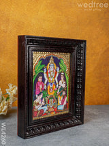 Tanjore Painting - Vishnu 10 X 8 Inch Flat [Gold Foil] Wl4260