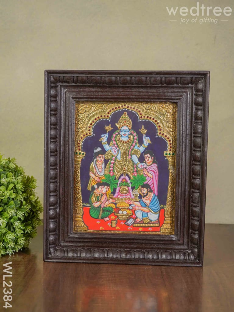 Tanjore Painting Sathya Narayanan - (10X8) Wl2384