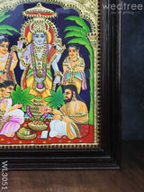 Tanjore Painting Satya Narayana Pooja - 18 X 14 Inch Wl3051