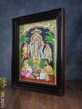 Tanjore Painting Satya Narayana Pooja - 18 X 14 Inch Wl3051