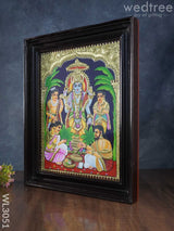 Tanjore Painting Satya Narayana Pooja - 18 X 14 Inch Wl3051