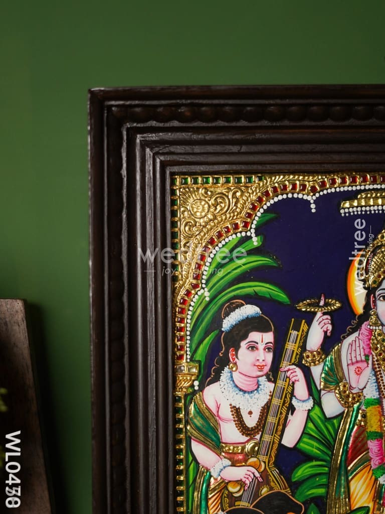 Tanjore Painting Satyanarayana Swamy - 15X12 Inches Wl0458