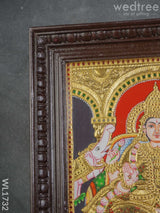 Tanjore Painting Semi Embossed Gajalakshmi 15X12 - Wl1732