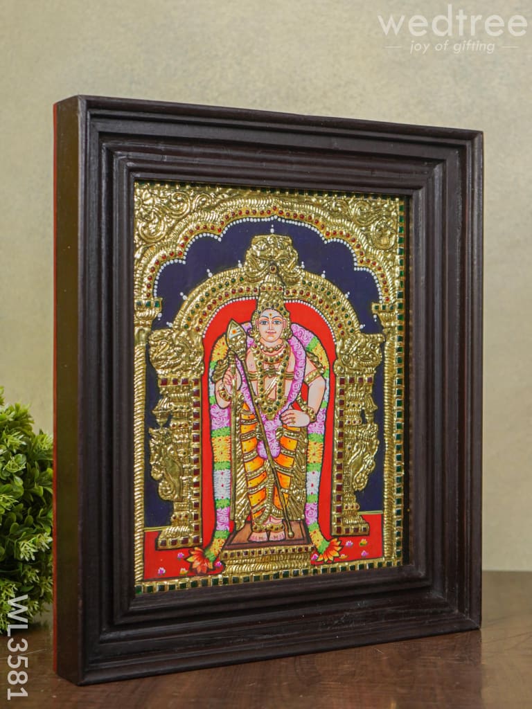 Tanjore Painting Murugan - 15X12 Wl3581