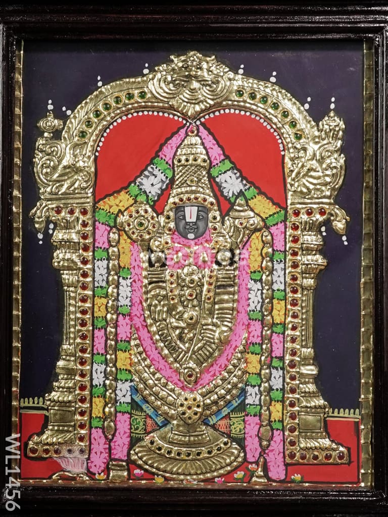 Tanjore Painting Tirupathi Balaji:  8 X 10Inches - Wl1456 Painting