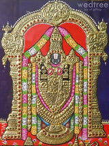 Tanjore Painting Tirupathi Balaji - 12X10 Inches Wl2457