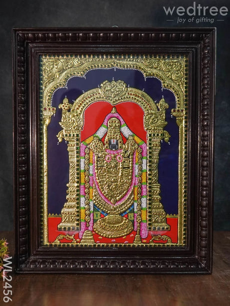 Tanjore Painting Tirupathi Balaji - 18X14 Inches Wl2456