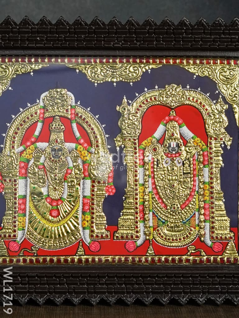 Tanjore Painting Padmavathi Balaji 15X12 - Wl1719