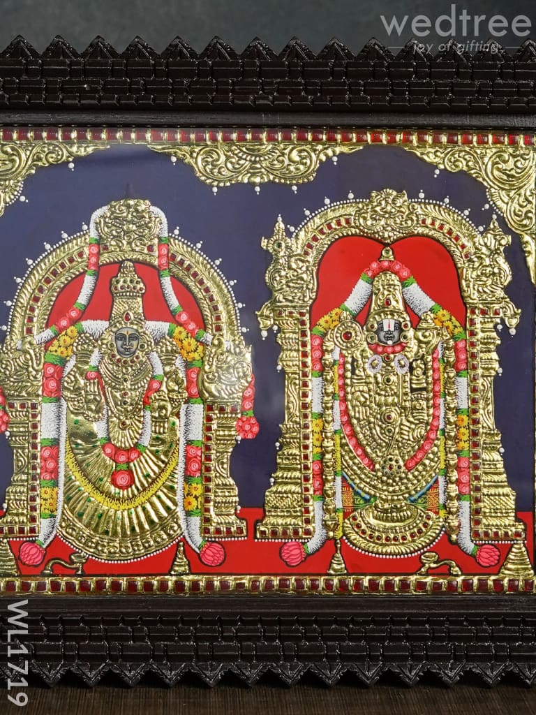 Tanjore Painting Padmavathi Balaji 15X12 - Wl1719