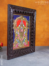 Tanjore Painting - Tirupati Balaji 10 X 8 Inch Flat [Gold Foil] Wl3969