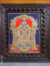 Tanjore Painting - Tirupati Balaji 10 X 8 Inch Flat [Gold Foil] Wl3969