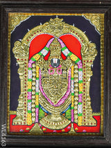 Tanjore Painting - Tirupati Balaji 10 X 8 Inch Flat [Gold Foil] Wl4163