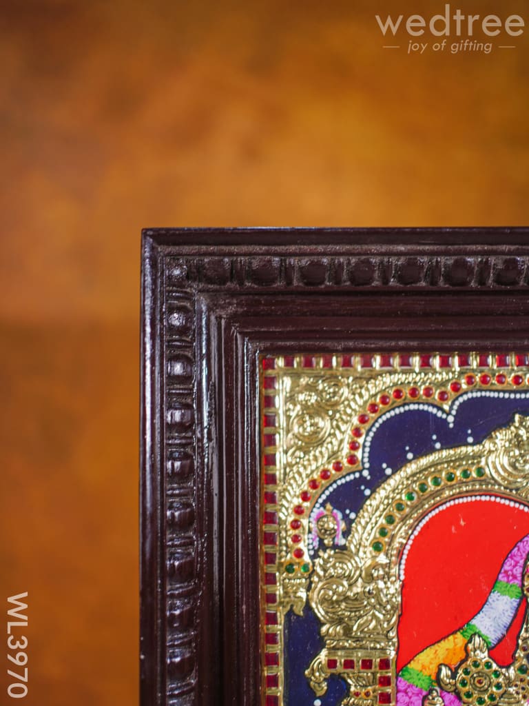 Tanjore Painting - Tirupati Balaji 15 X 12 Inch Flat [Gold Foil] Wl3970