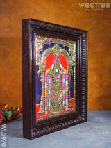 Tanjore Painting - Tirupati Balaji 15 X 12 Inch Flat [Gold Foil] Wl3970