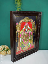 Tanjore Painting - Tirupati Balaji 24 X 18 Inch Semi Embossed Wl4520