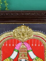 Tanjore Painting - Tirupati Balaji 24 X 18 Inch Semi Embossed Wl4520