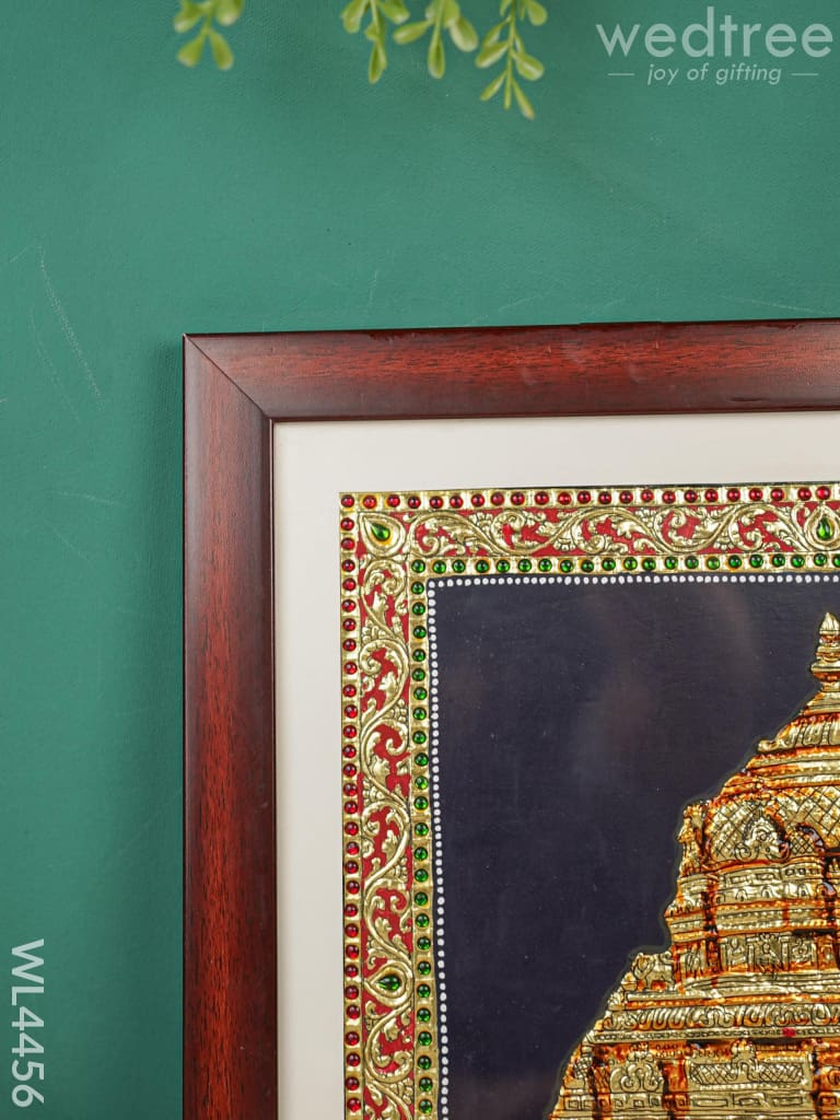 Tanjore Painting - Tirupati Gopuram 12 X Inch Flat [Gold Foil] Wl4456