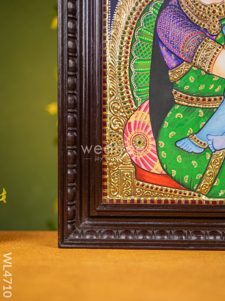 Tanjore Painting - Yashoda Krishna Flat (Gold Foil) 18 X 14 Inch Wl4710